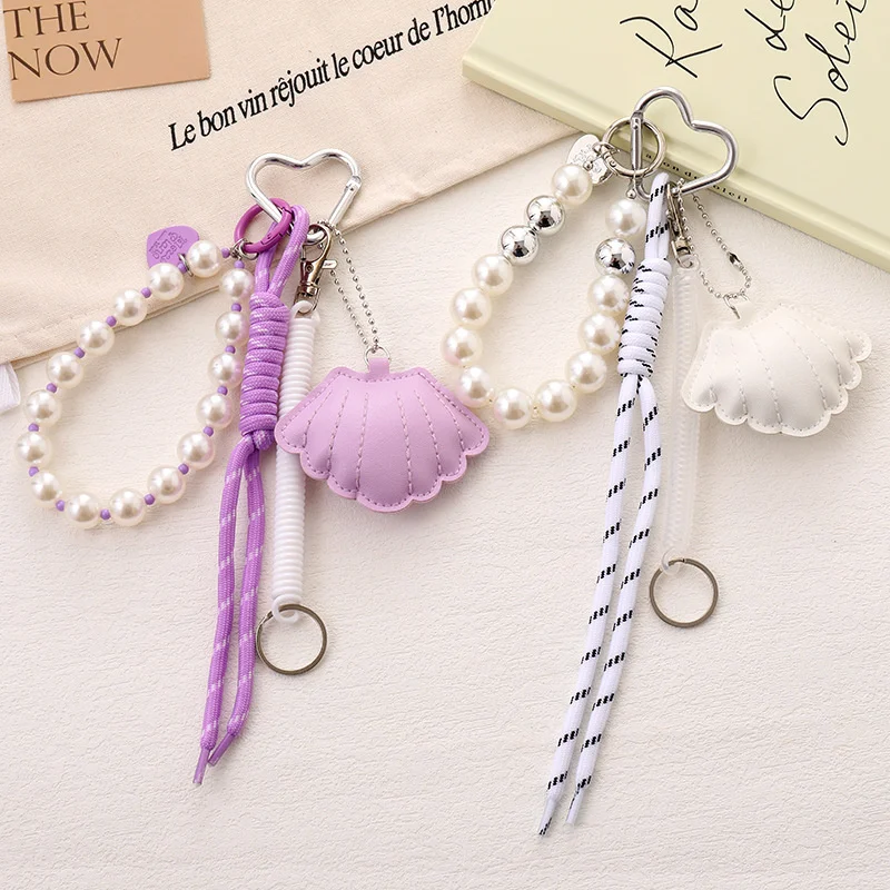 

Cartoon Keychain Cute Starfish Beaded Phone Chain Charm Lanyard For Universal Accessories Jewelry Pendant