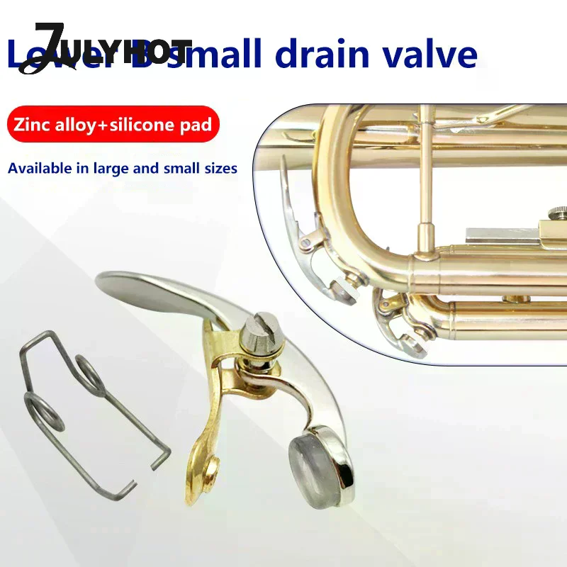 Metal Discharge Valves Key Portable Wear Resistant Water Key Spit Valve Spring For Trumpet Brass Instrument Replace Repair Parts