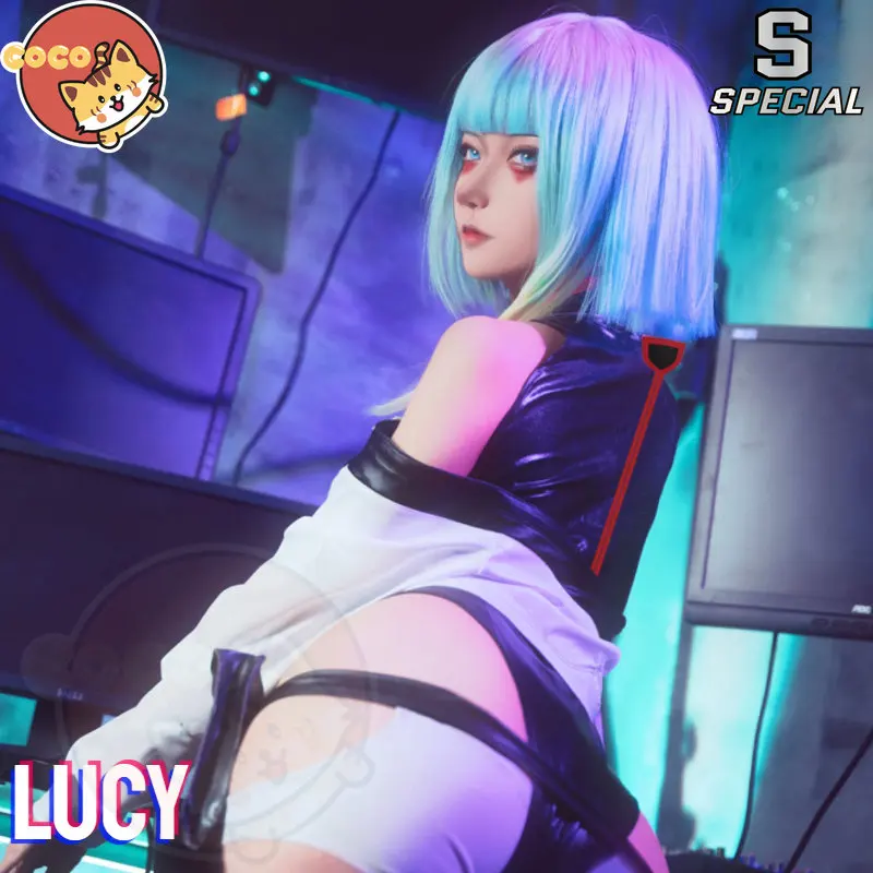 CoCos-S Anime Cyberpunk Edgerunners Lucy Cosplay Costume Anime Cos Cyberpunk: Edgerunners Cosplay Lucyna Costume and Cosplay Wig