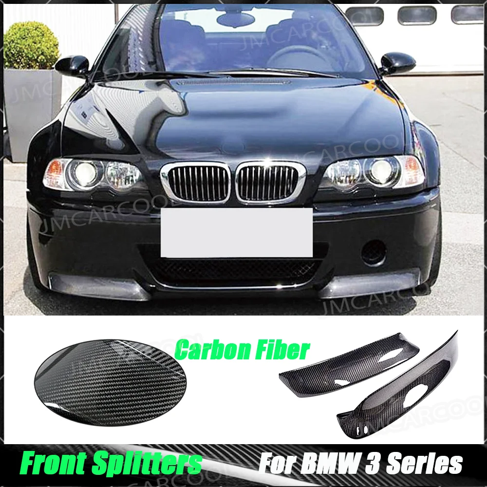 

Carbon Fiber Car Front Bumper Lip Splitters Aprons Flaps For BMW 3 Series E46 M3 Coupe 1999 - 2006 Bumper Trims Spoiler