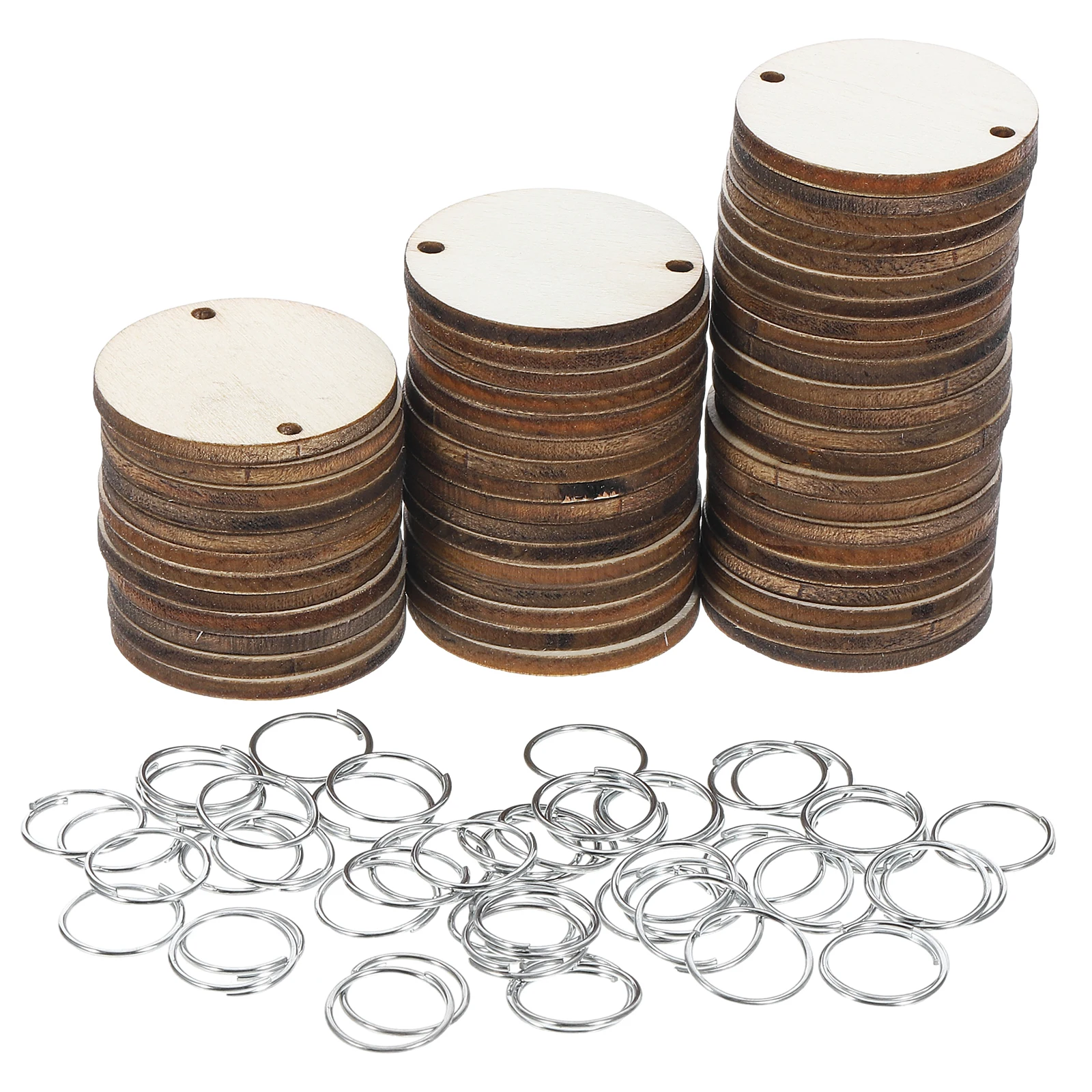 

50pc Calendar Wood Chips Round Reminder DIY Craft Small Chip Vintage Decor Home Store Photo Prop Teaching Supplies
