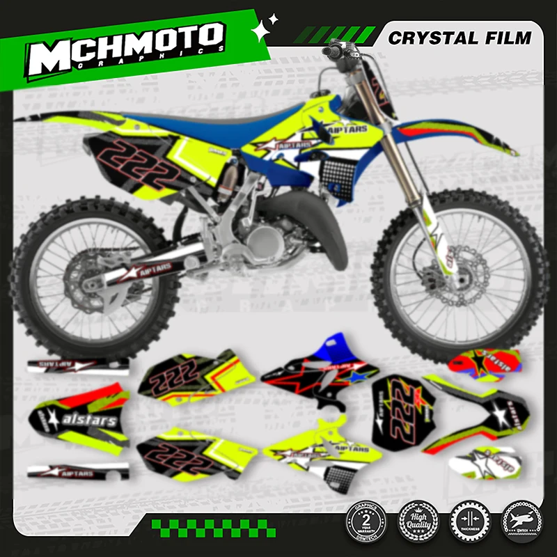 

MCHMFG для YAMAHA YZ125 YZ250 2002-2014 YZ 125 250, полный комплект мотоциклетных графических наклеек, наборы наклеек