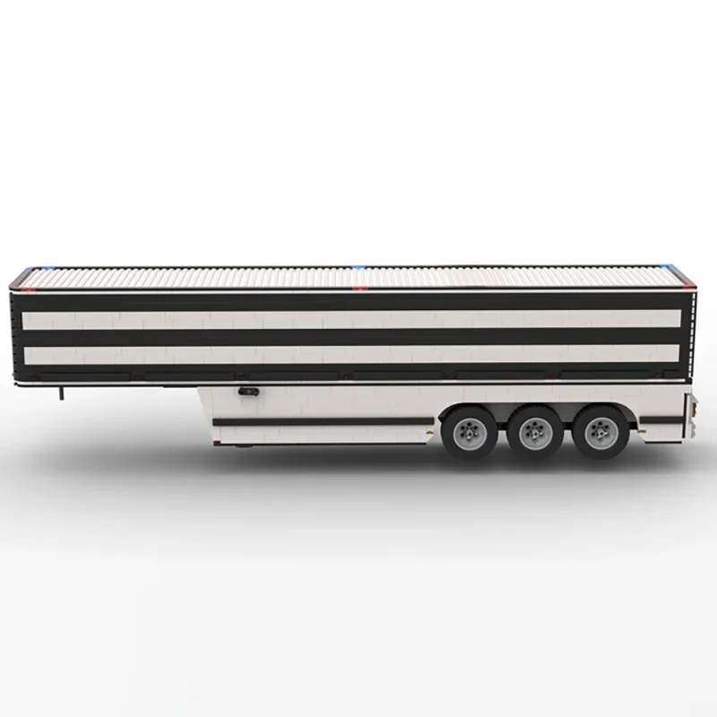 Blocos de Montar Moc Semi-reboque para Modelo de Caminhão de Polícia Gigante, Bloco de Tecnologia Adaptado ao 5571-1, Brinquedo DIY para Montagem, Presente de Feriado