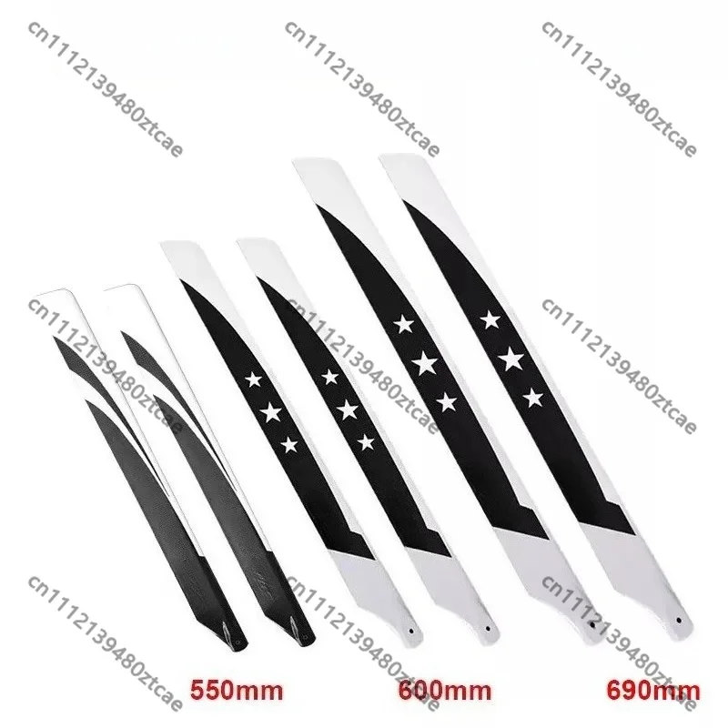 RC Helicopter Carbon Main Propeller Blades Multiple Sizes Fit 550 600 690 700 Class Helicopter Replacement Components