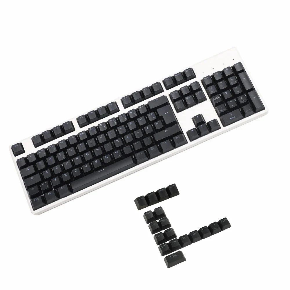123 niemieckie klawisze QWERZ ISO Double Shot PBT Shine Through OEM Profile Keycaps do przełączników MX 68 84 96 61 87 104 Klawiatura mechaniczna — zdjęcie produktu 7