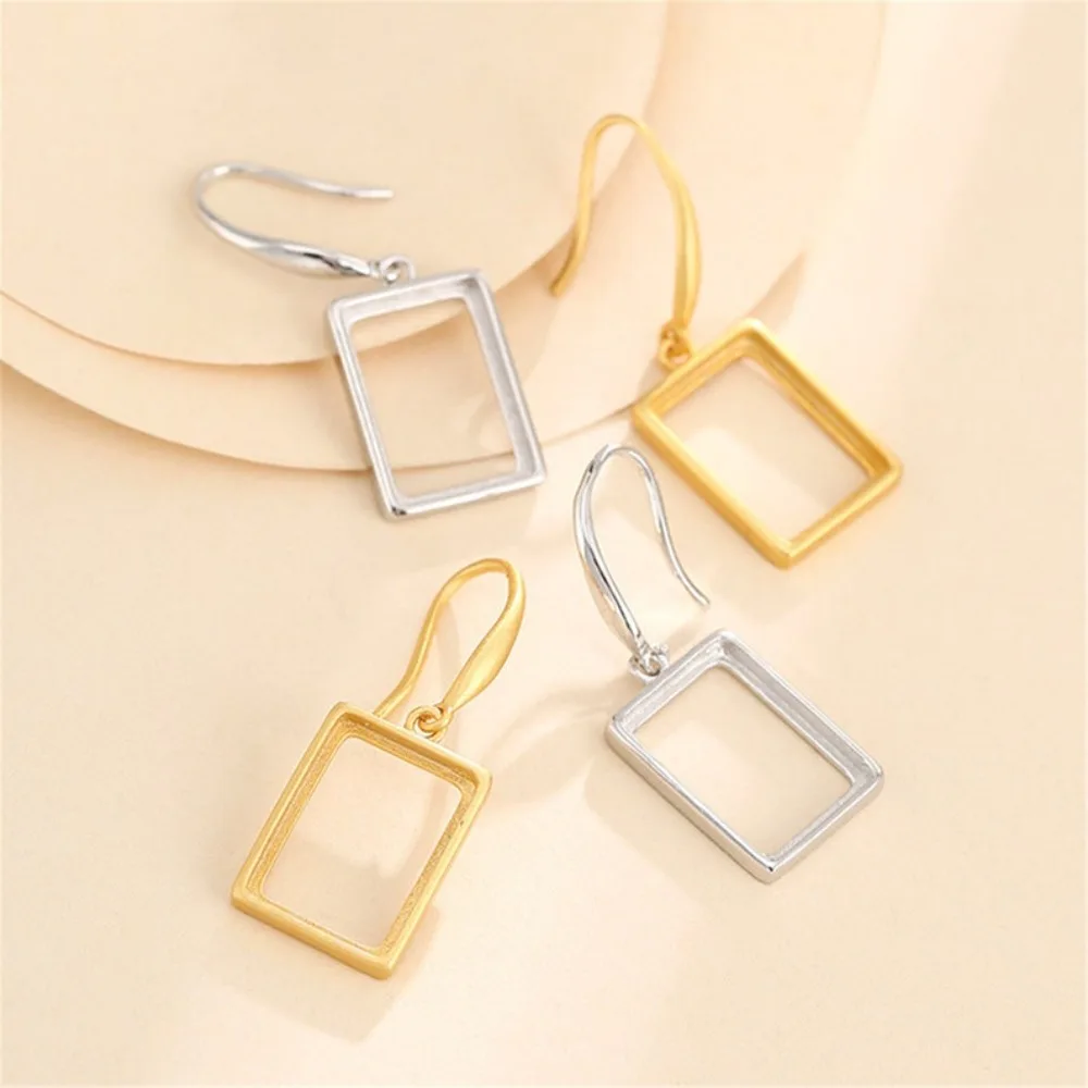 Earring Settings for 10x14mm/12x16mm Rectangle Cabochons Gold Plated 925 Silver Earring Blank Earring Base SE0099