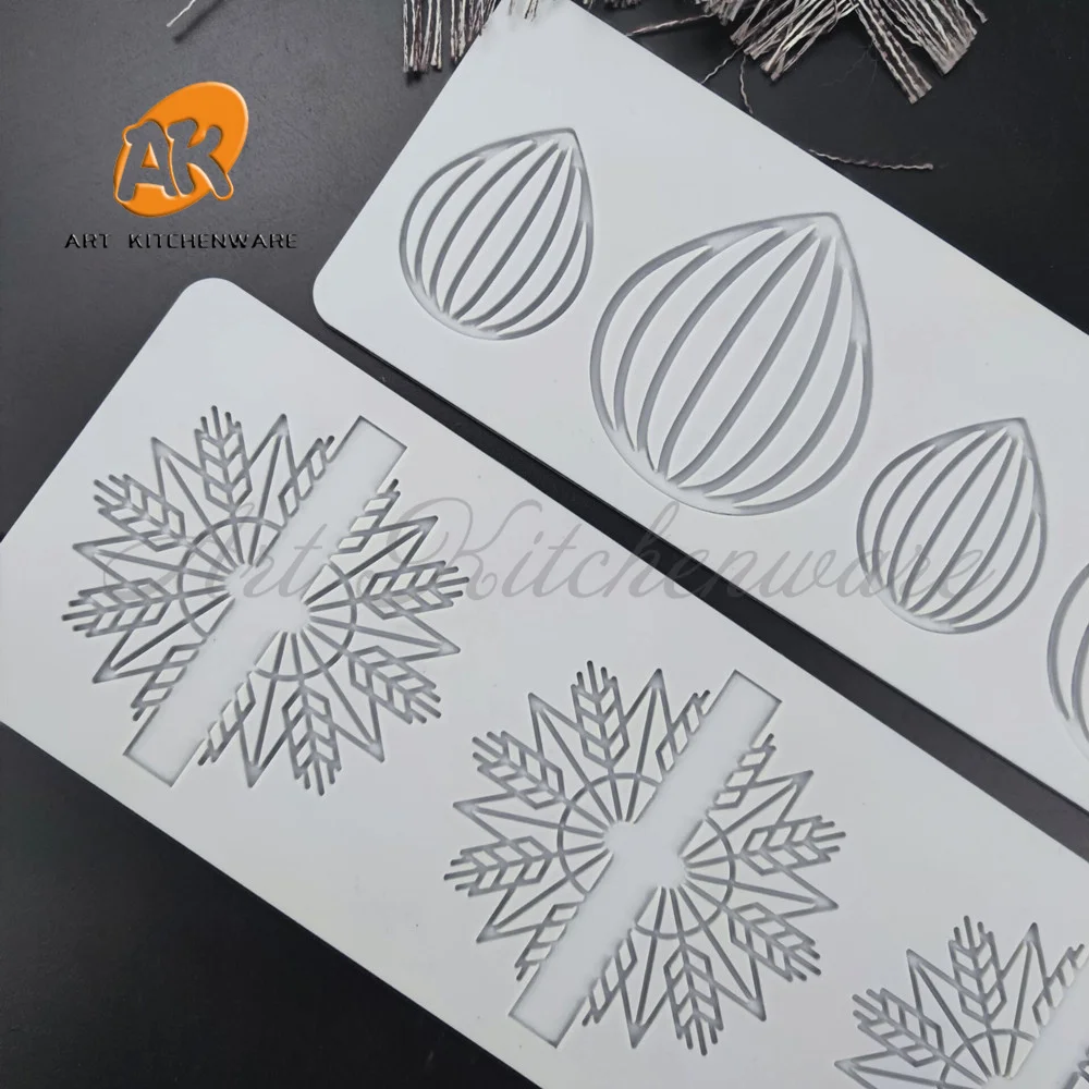Chestnut and Flower Silicone Cake Lace Mold Cake Decorating Tool Border Decoration Lace Mold kitchen Baking Tool Bakeware