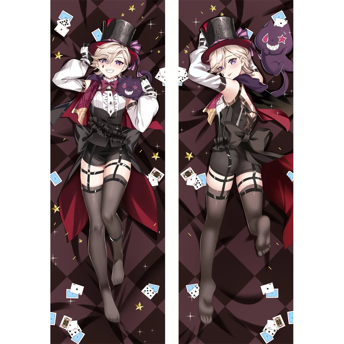 원신 Dakimakura Genshin Impact Lyney Full Body Pillow Case 2D Anime Otaku Pillowcase Game Throw Cushion Cover