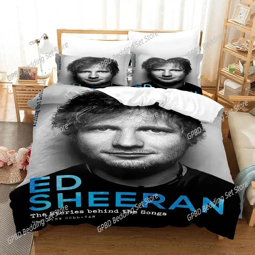 

Singer Ed Sheeran MBE Bedding Set For Bedroom Soft Modern Bedspreads Comefortable Kids Duvet Cover Quilt Cover And Pillowcase