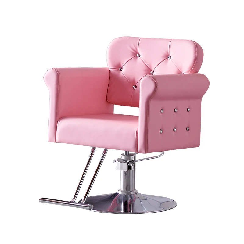 Silla de salón de pelo rosa, sillón ligero de lujo, elevador