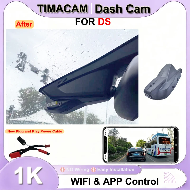 TIMACAM 1K 1080P Wifi Plug and Play Dash Cam Car Dvr Video Recorder for PEUGEOT 2008 a94 For Citroen C3 Picasso 2013-2019