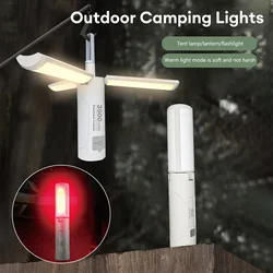 Linterna LED 4 en 1 para acampar, luz de tienda recargable, linterna impermeable, lámpara de mesa plegable, lámpara de emergencia para exteriores, Banco de energía