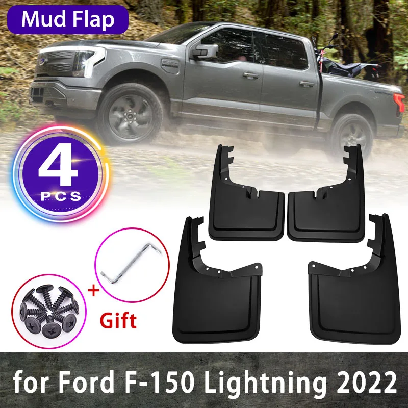 

For Ford F-150 F150 F 150 Lightning 2022 2023 2024 Mudguards Fender Flare Mud Flaps Guard Splash Fenders Car Wheel Accessories