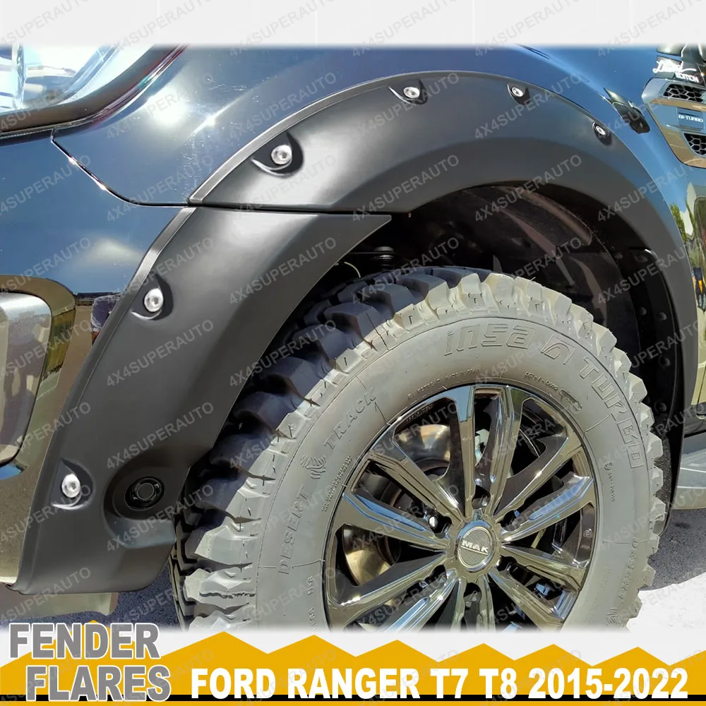 

Карманные заклепочные колёсные своды крыла для Ford Ranger 2016 2017 2018 2019 2020 2021 2022 Wildtrak T7 T8 MK2 MK3, двойная кабина