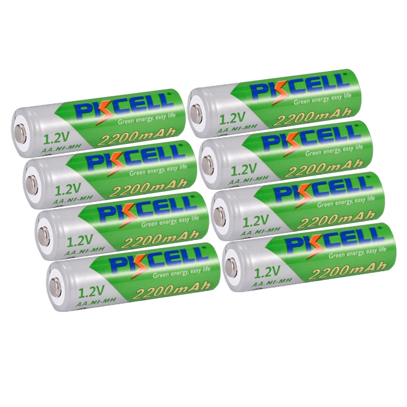 PKCELL 8-32PC 2200MAH AA Rechargebale Battery + 8-32PC AAA 850MAH 1.2V NI-MH AAA/AA rechargeable batteries free battery BOX