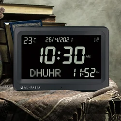 Larger LCD Screen Azan Clock 8 Athan Sounds Multi-languages Hijir Gregorian Calendars Muslim Prayer Desk Alarm Clock