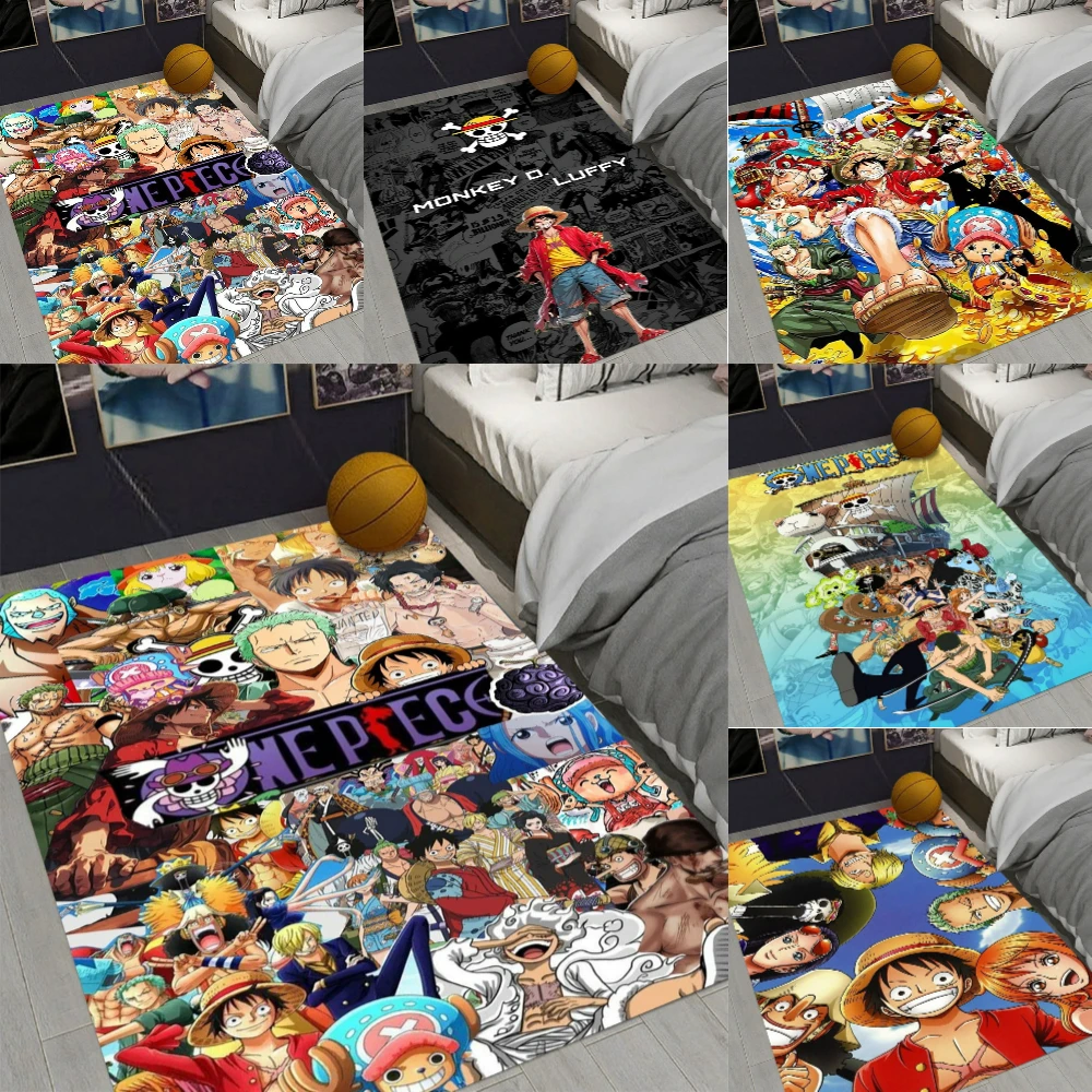

MINISO Japanese Adventure Anime One Piece Carpet for Living Room Decor Bedroom Rug Balcony Lounge Floor Mat Fan Gifts Man's Cave