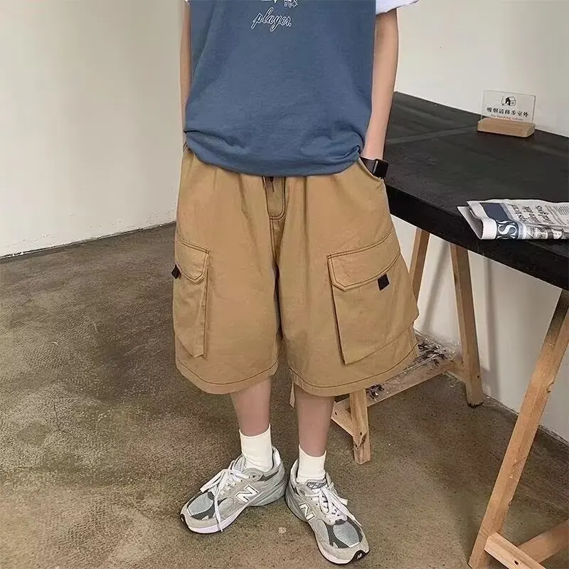 

Мужские летние брюки свободного кроя, тонкие, длиной до середины икры, с высокой талией, прямые, для повседневной носки и работы