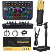 BM800 X3 Sound Card Set Professional Audio Condenser Mic Studio Singing Microphone for Karaoke Podcast Recording Live Streaming