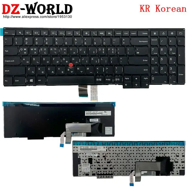 KR Korean Keyboard for Lenovo Thinkpad T540P W540 W541 T550 W550S T560 P50S L540 L560 L570 E531 E540 Laptop 04Y2380 01AX642