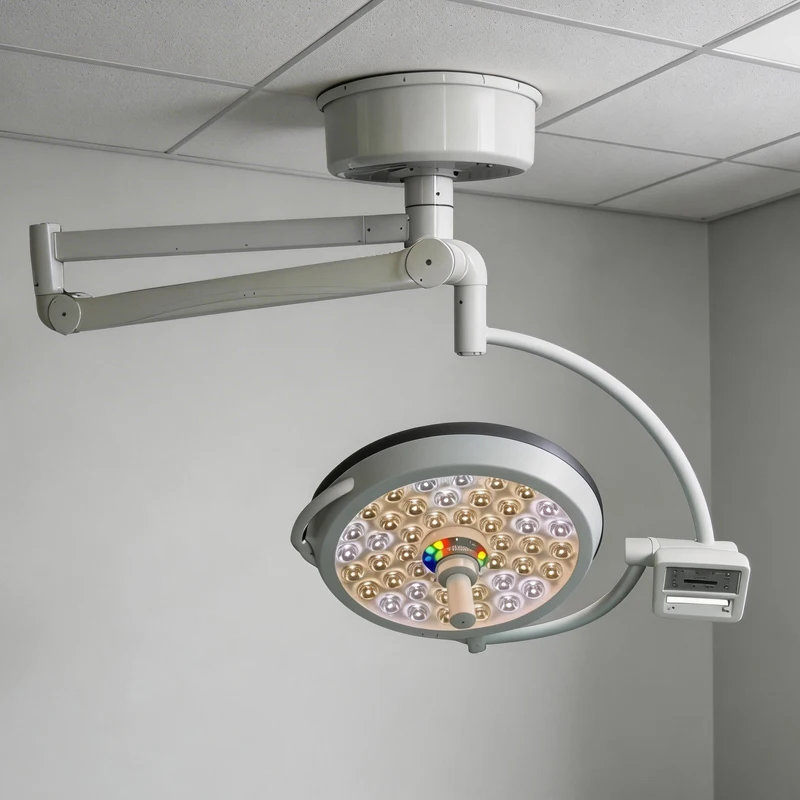 Efficient LED Ceiling Single Head Surgical Light Shadowless Lamp for Hospital  Operating Room