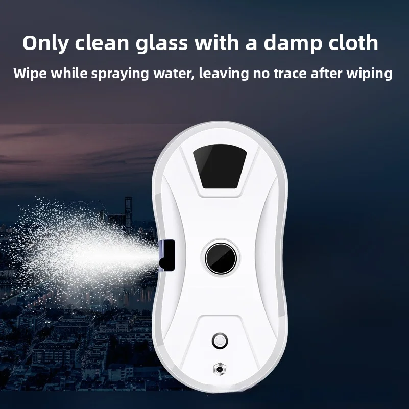 

Automatic Window Robot Cleaner Smart Robotic Window Washer High Suction 2800Pa Four Directions Spray Water Remote Control Home A