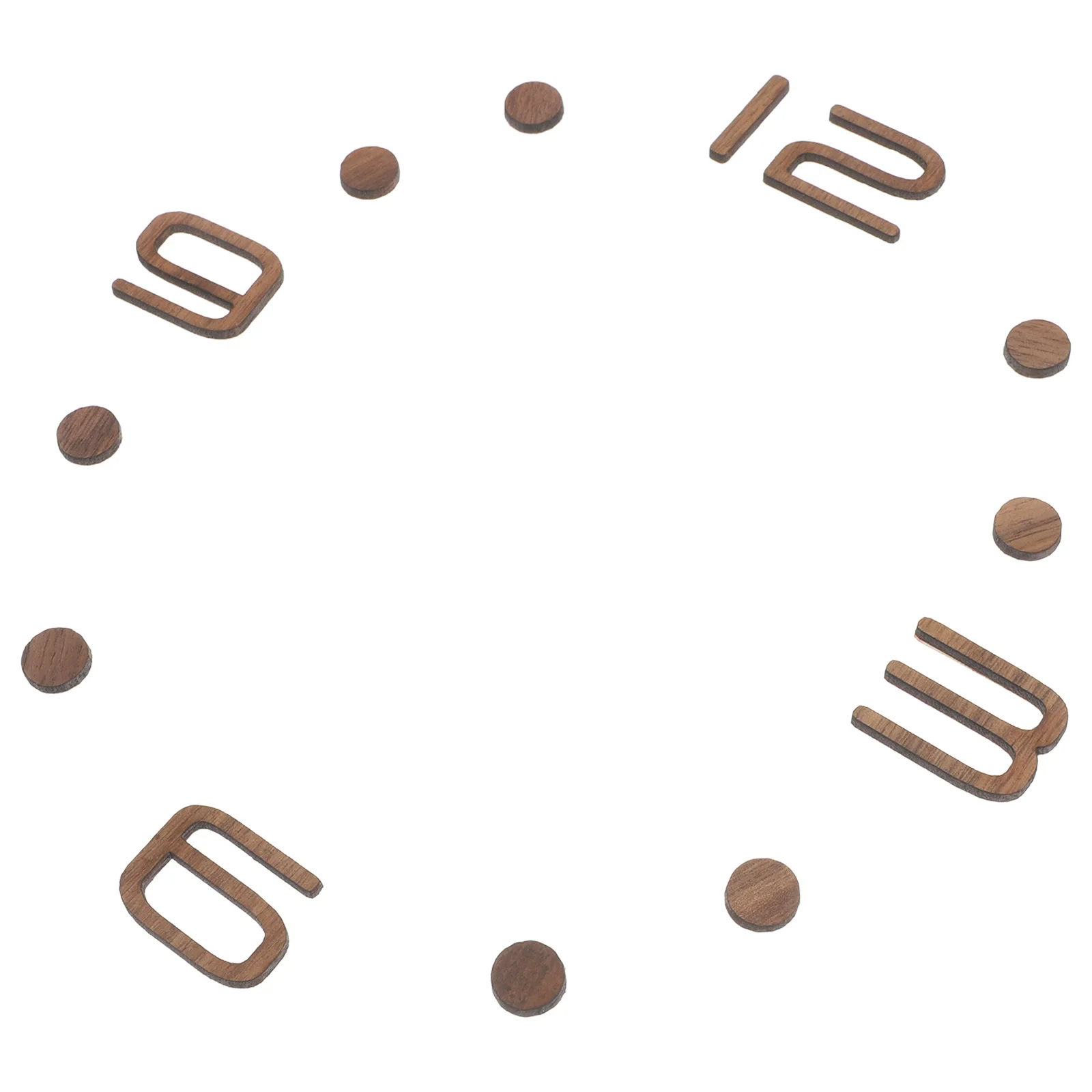 

Simple Wall Clock Black Walnut Compound Numbers Kit Movement Sticker Decorative