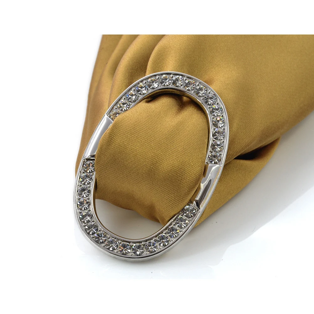 Exquisite Scarf Ring Classic Design Smooth Surface Protects Scratch Free Gift Silver H Scarf Ring Shawl Buckle