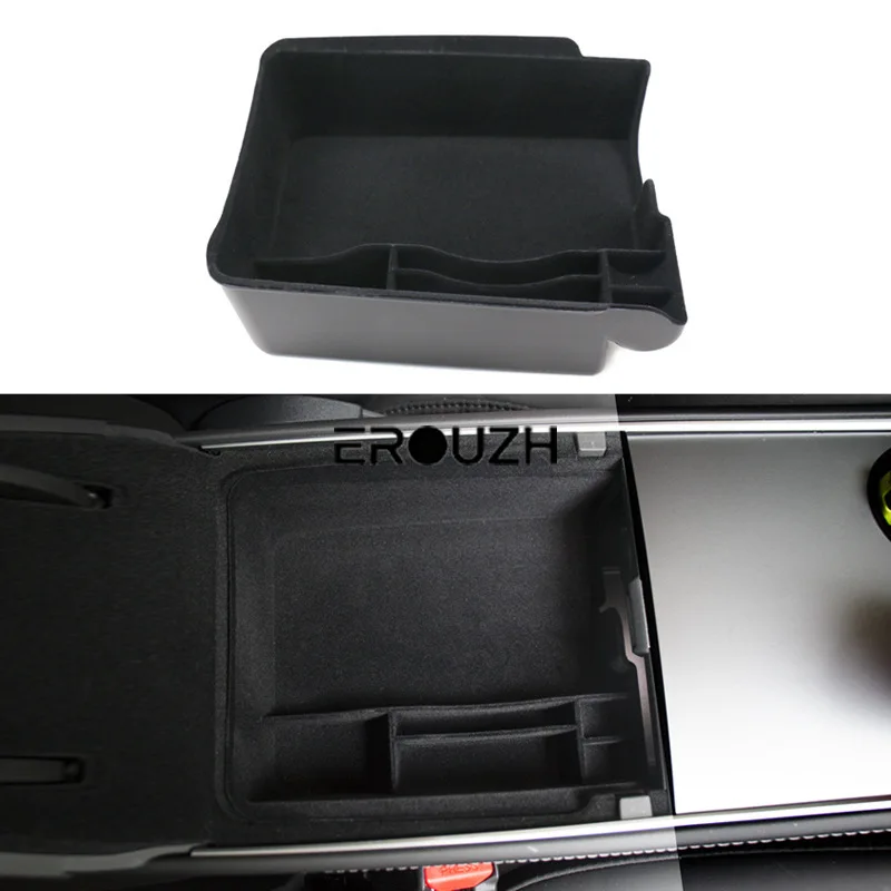 Suitable for Tesla model3 Y interior modification parts double water cup storage box central central control hidden storage box