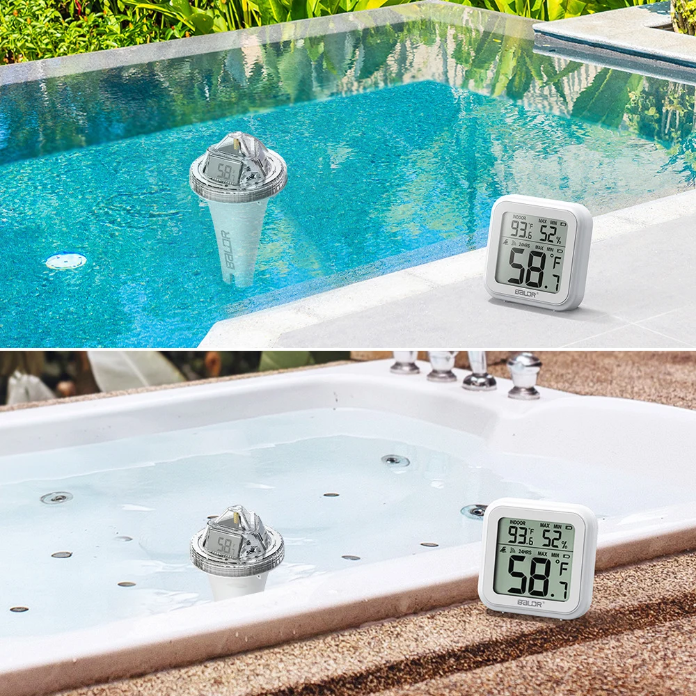 Pool Thermometer Floating Easy Read Digital Swimming Pool Thermometer Wireless Water Temperature Gauge