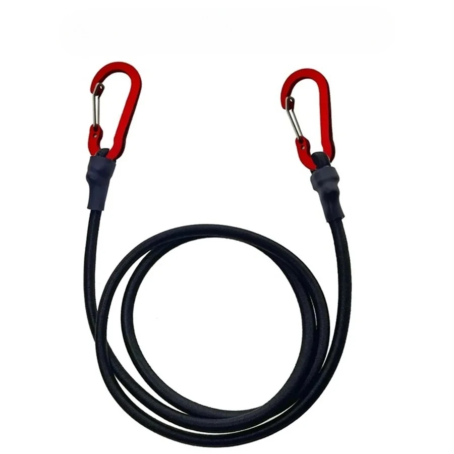 30-120cm 8mm Packing Ropes Outdoor Elastic Bungee Cords with Red Hooks Stretch Lightweight for Bikes Car Luggage Roof Rack Strap