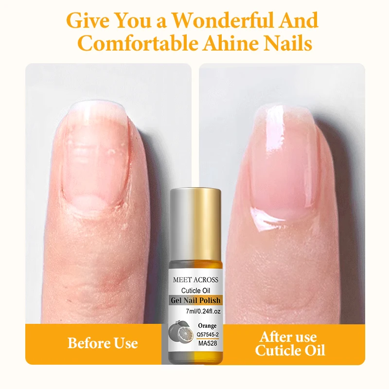 MEET ACROSS 6 Flavor Cuticle Oil 7ml/bottle Alcohol-Free Nourishing Nail Care Moisturizing Treatment for Dry, Damaged Nails
