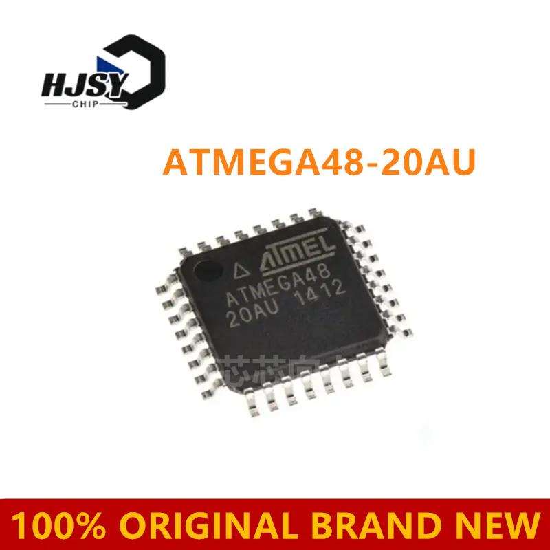 1PCS/LOT 100% NEW AND ORIGINAL ATMEGA48-20AU ATMEGA48 QFN32 CHIP IC