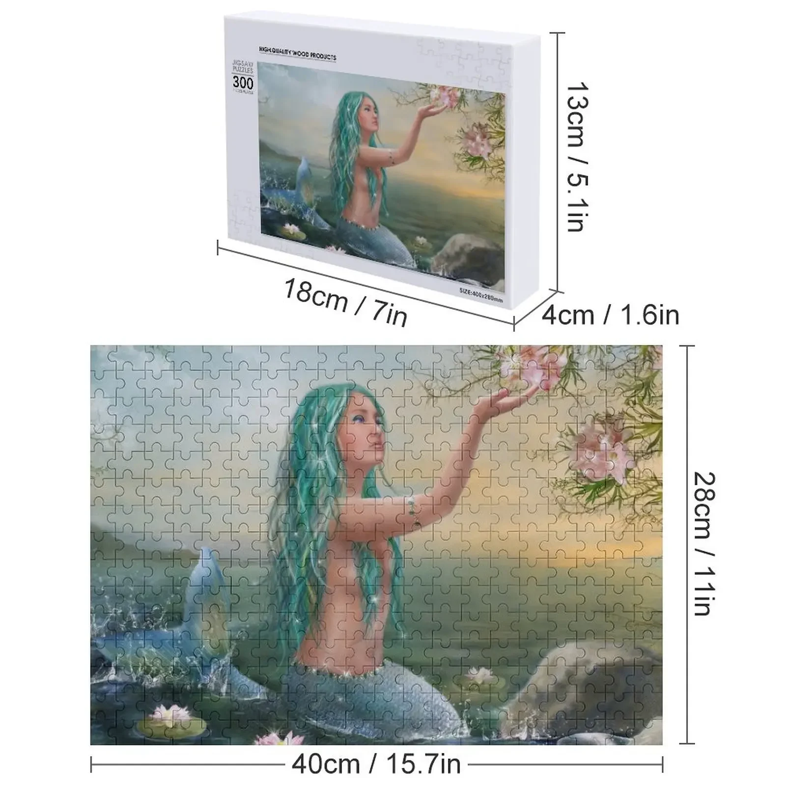 해양 인어 직소 퍼즐 맞춤형 사진 선물 게임 어린이 퍼즐