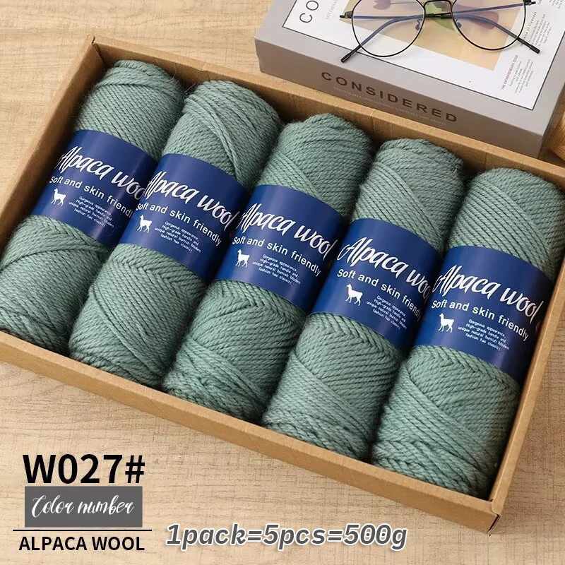 500 g alpacawolgaren, grof garen, handgeweven om warme en modieuze truien, windjacks, jassen, sjaals, hoeden, garen te maken