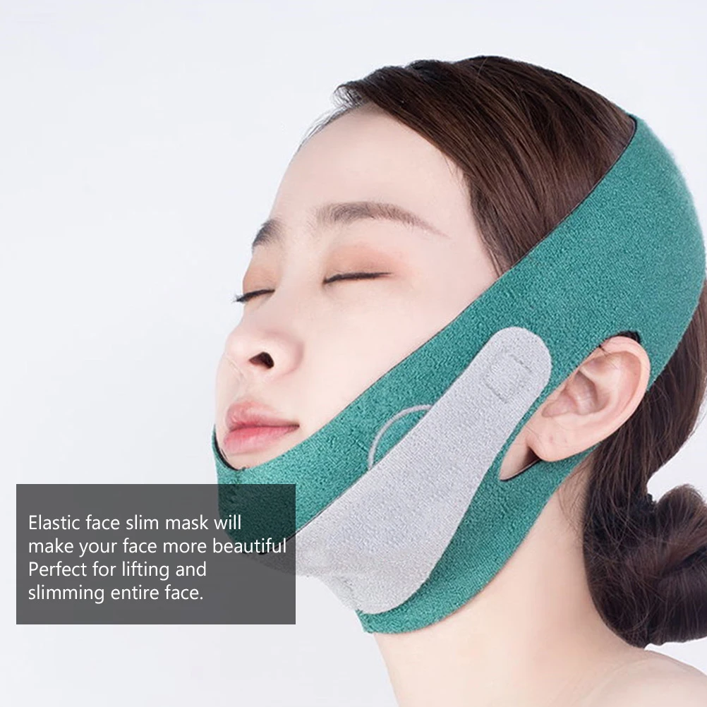 

Slimming Mask Face Slimmer Elastic Breathable Adjustable Design Promotes Circulation Tightens Cheek Chin Masseter Facial