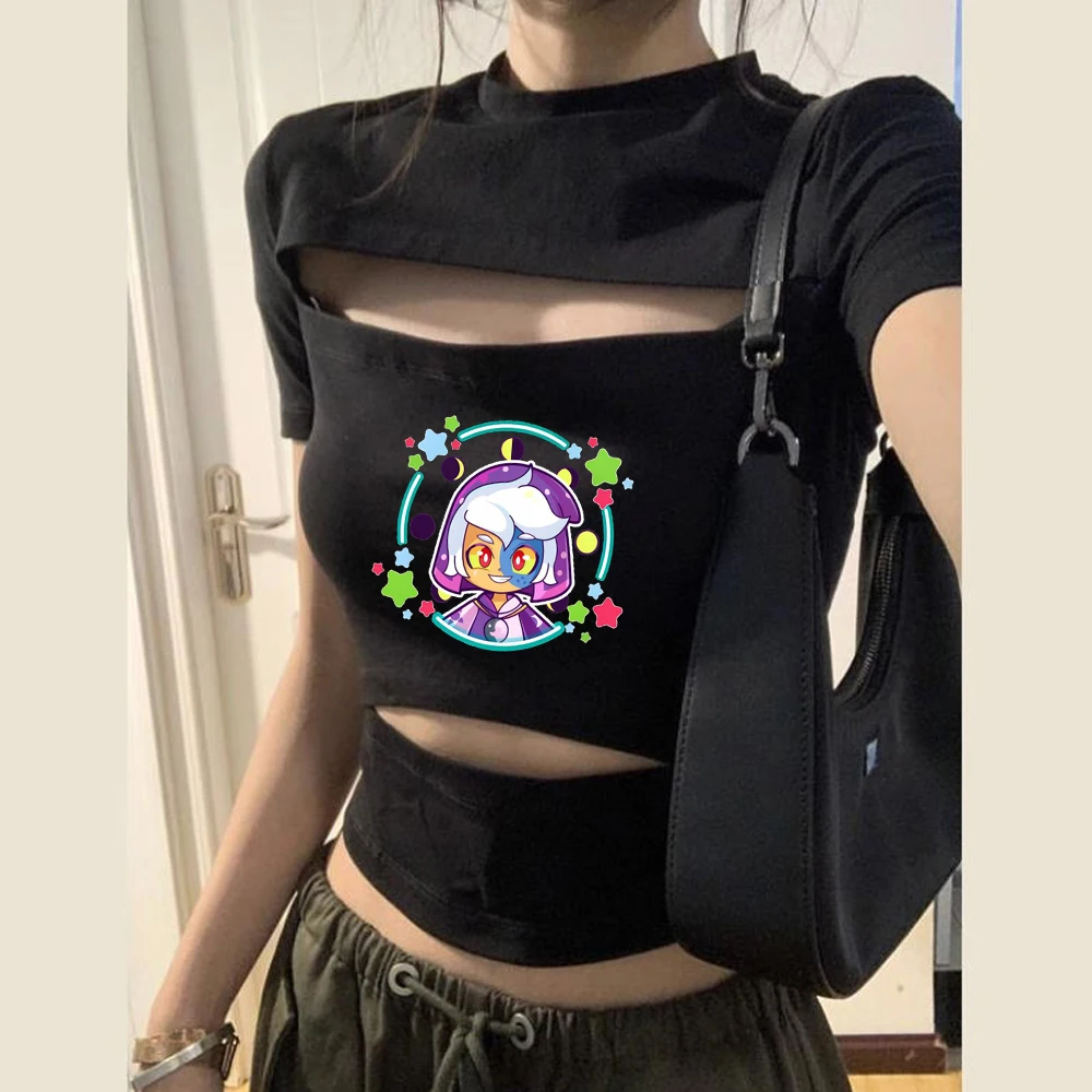 the Owl House crop top shoujo cute gothic japanese party harajuku t shirt graphic alternative  grunge vintage