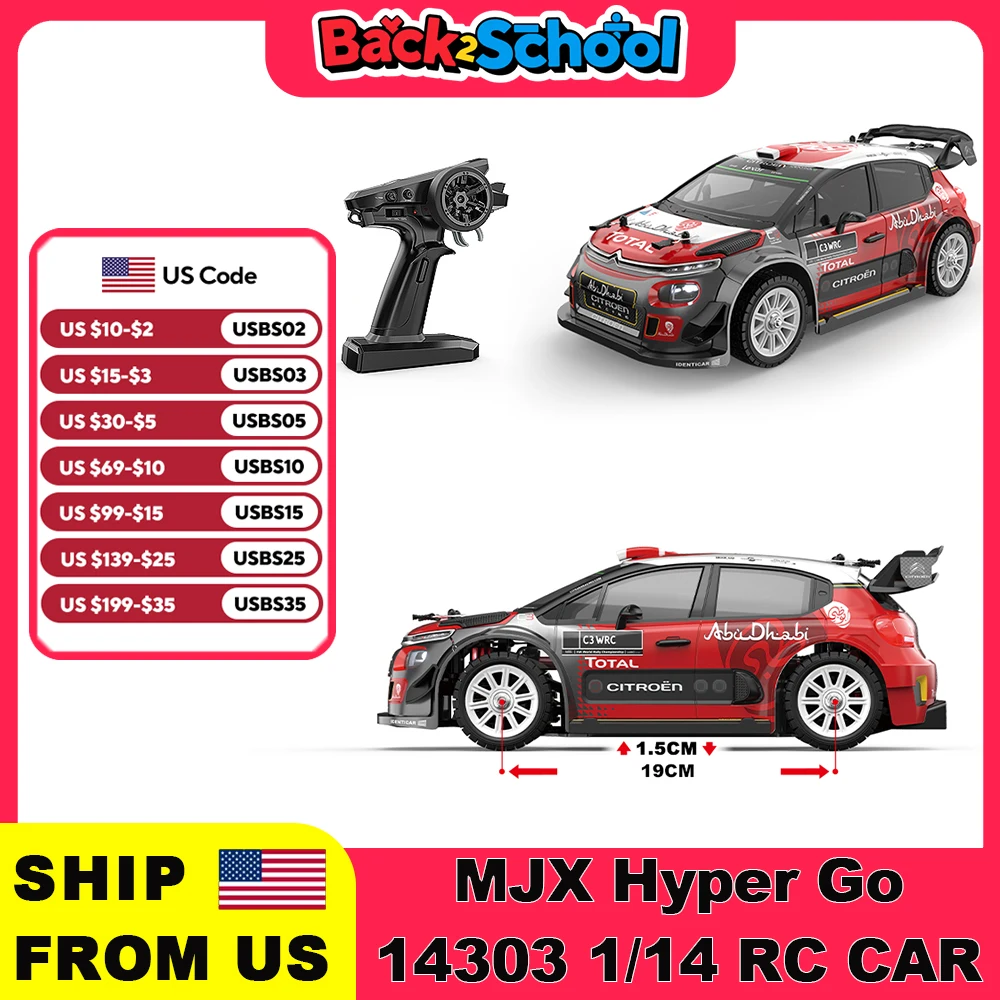 

MJX Hyper Go 14303 1/14 4WD RC Drift Car 65km/h Brushless 2.4G Remote Control Car 4WD Off-road High Speed RC Cars Truck Toys