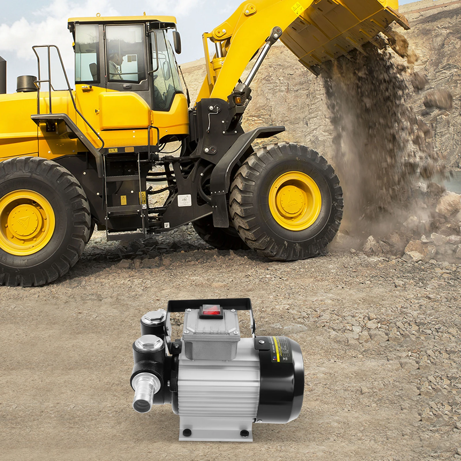 550W Diesel-Kraftstofftransferpumpe 20-60 L/Min DP60l Dieselpumpe 2800 U/min für Baggerbetankung/LKW-Betankung/Bootsbetankung – Detail 4