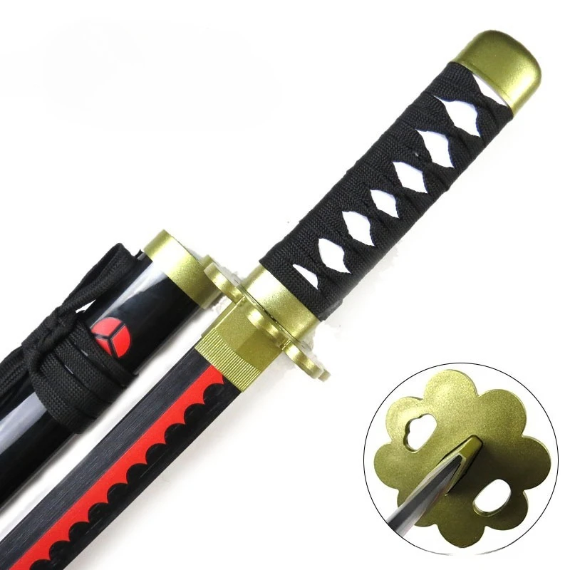 Espada de práctica de Katana de Anime, 55cm/21,65 pulgadas, samurái con funda, modelo de periféricos, accesorios de entrenamiento, regalos divertidos, adornos, juguetes, Cosplay