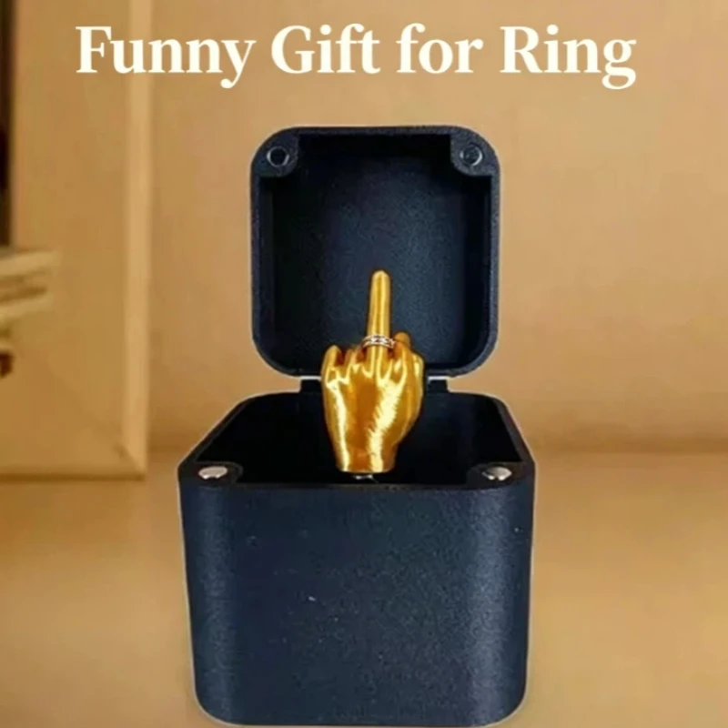 Funny  Ring Box Surprise Magic Box Spring Bounce Decompression Surprise Box Creative Gift Interactive Game Among Girlfriend