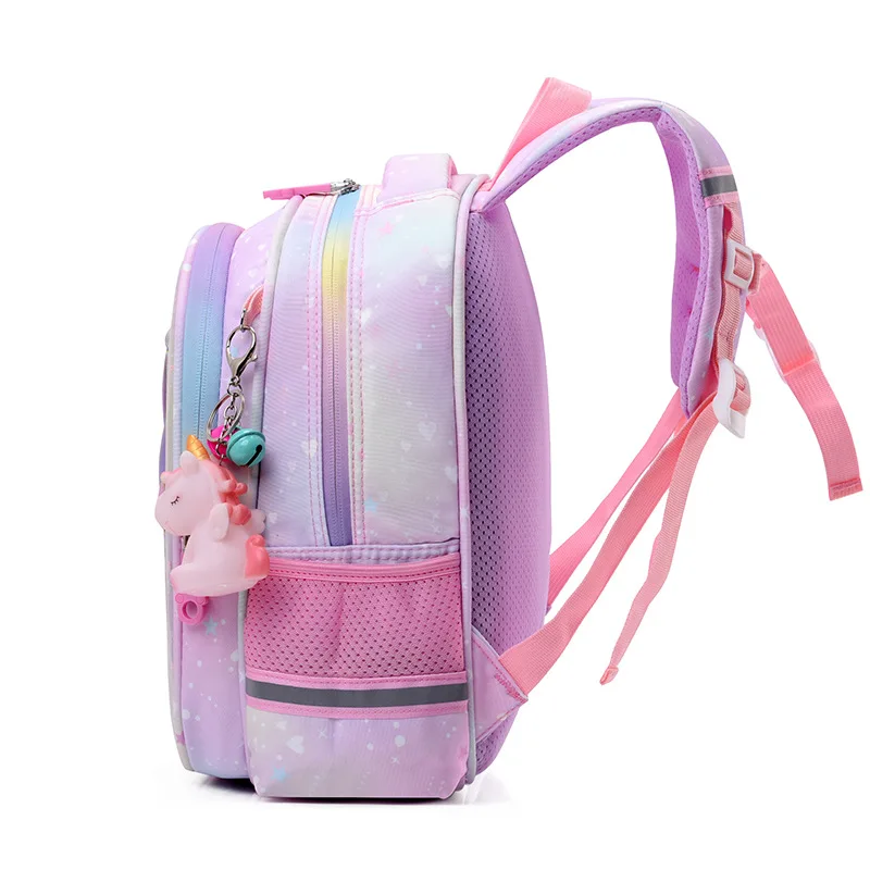 Kulomi-mochila escolar de dibujos animados tridimensional para niña, morral femenino de clase media y grande para guardería