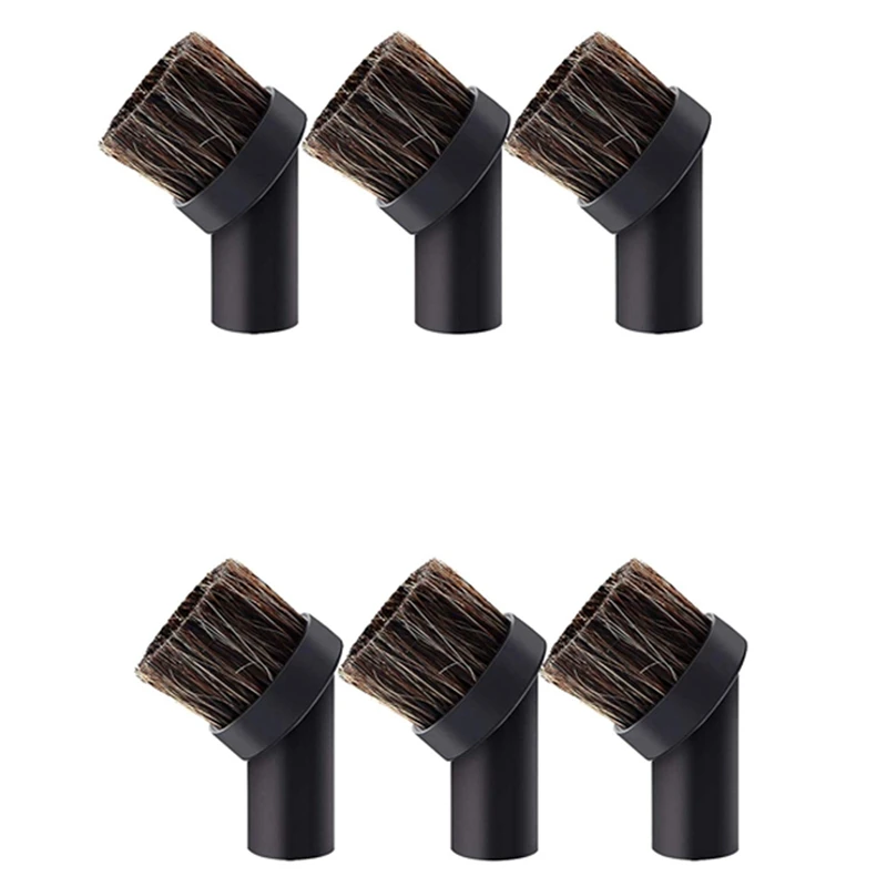 Soft Horsehair Bristle Vacuum Cleaner Attachment, Dusting Brush, substituição a vácuo, ferramentas de limpeza, diâmetro interno 32mm, 6 Pcs