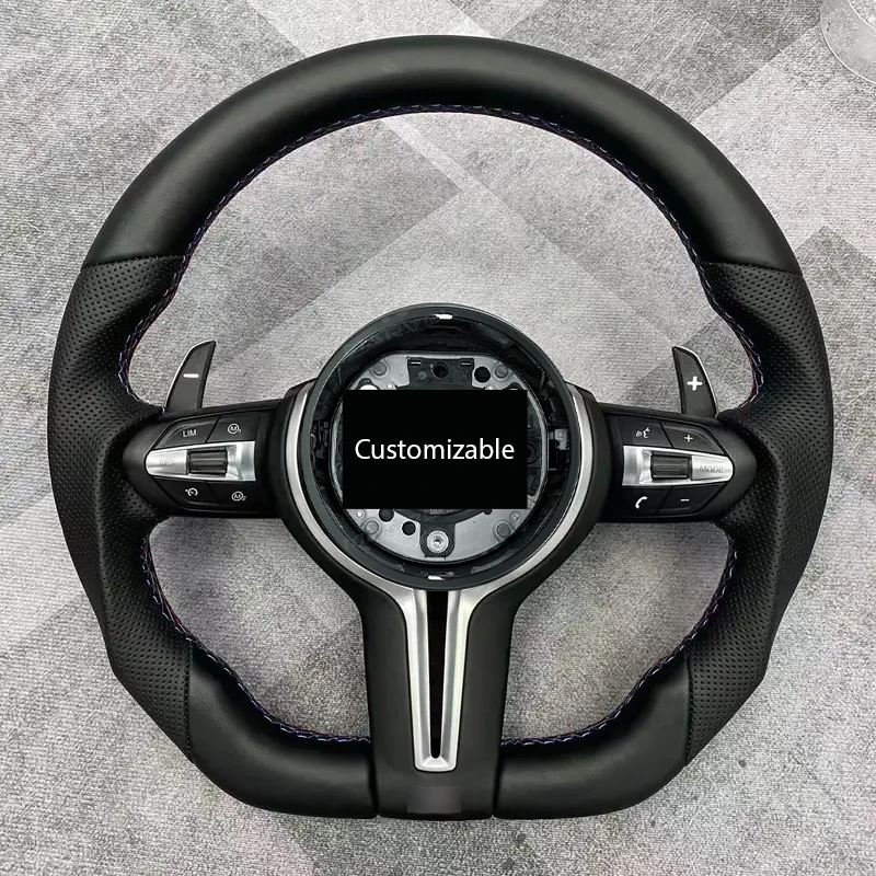 OEM عجلة القيادة ترقية ل F10 F20 F80 F90 F13 E46 M3 E90 E92 E87 E82 E88 F30 M5 الرياضة مخصص D شكل الجلود فولان #3