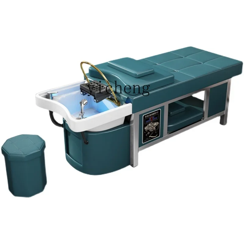 

ZC ceramic basin head treatment shampoo bed water circulation fumigation barber shop beauty salon special massage integrated bed