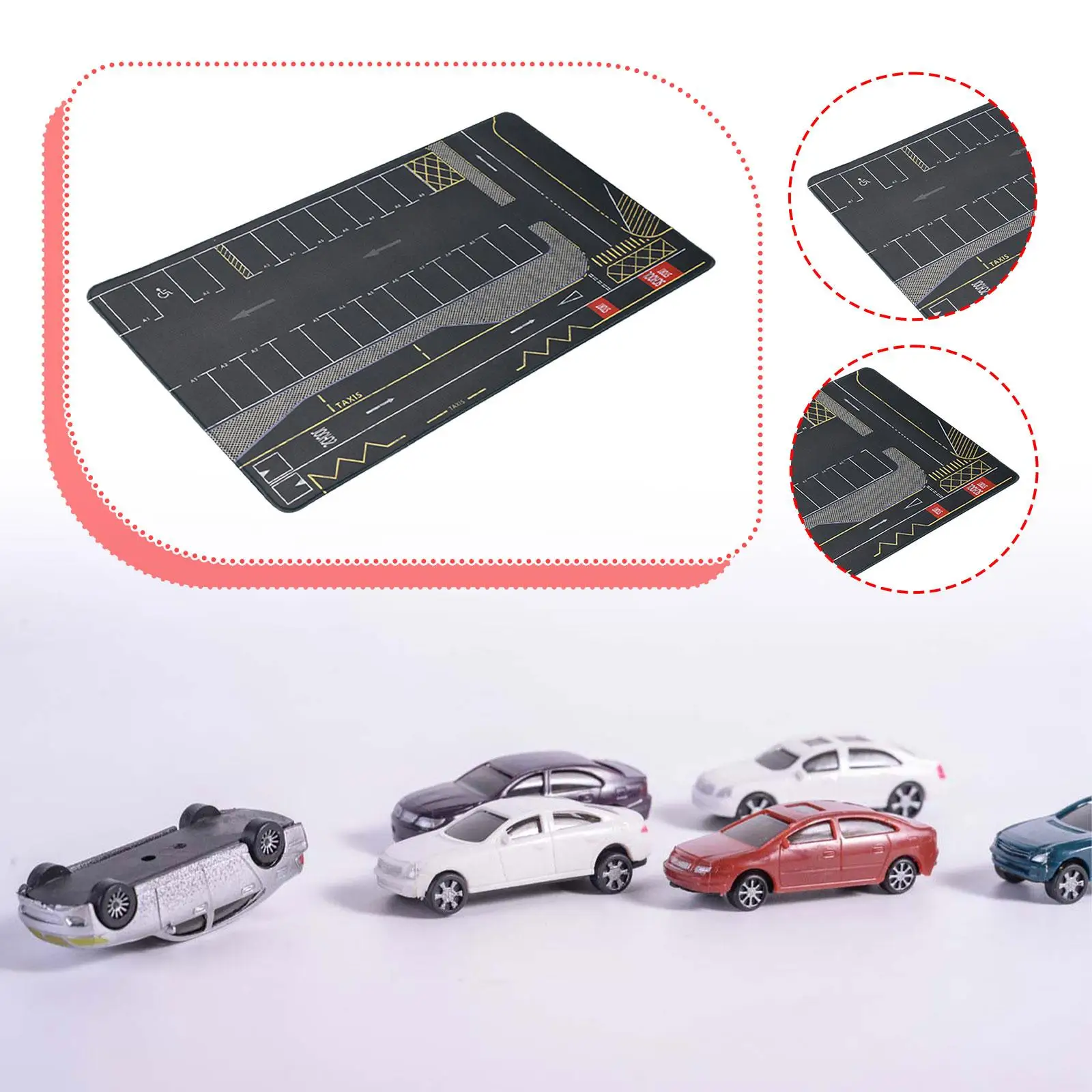 

1:64 Scale Underground Garage Parking Lot Mat Anti Slip Collectible Gift for Kids Photography Backdrop Table Mouse Pad Rolled up