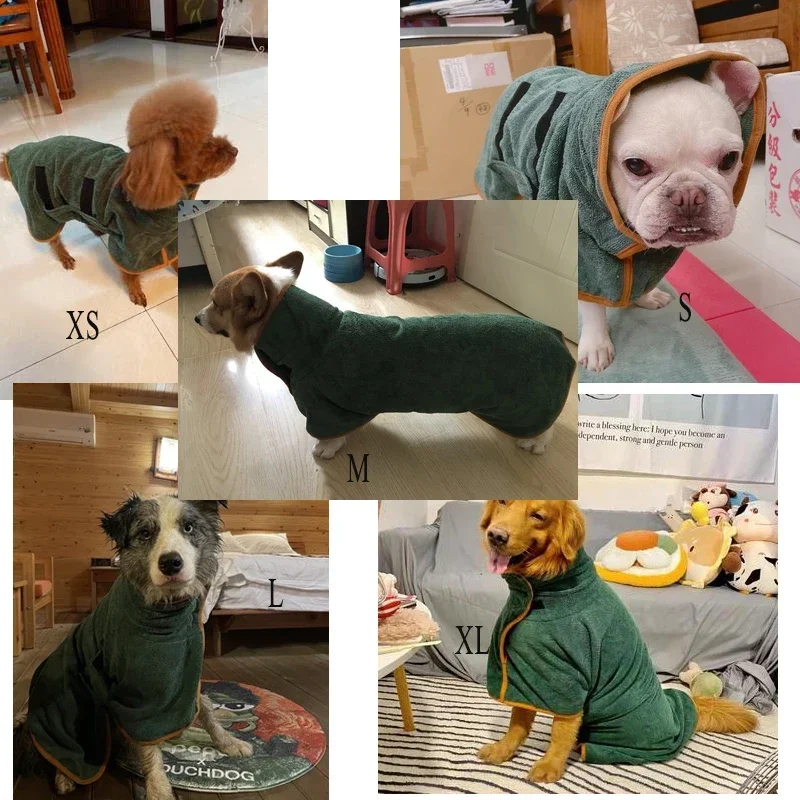 Dog Quick Drying Bath Towel Pet Water Absorption  Robe Big and Small  Cleaning Body Wrapping &  Products Supply