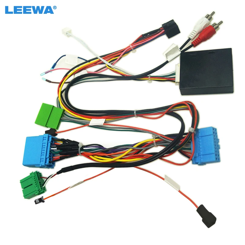 

LEEWA Car Stereo Audio 16PIN Android Power Cable Adapter With Canbus Box For Honda Odyssey 04-08 Wiring Harness #CA6485