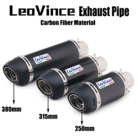 51mm Motorcycle Exhaust Pipe Leo Vince Escape Moto Muffler For Scooter Pit Bike Cafe Racer Z750 Tmax 530 PCX150 Z800 FZ6 MT07 R6