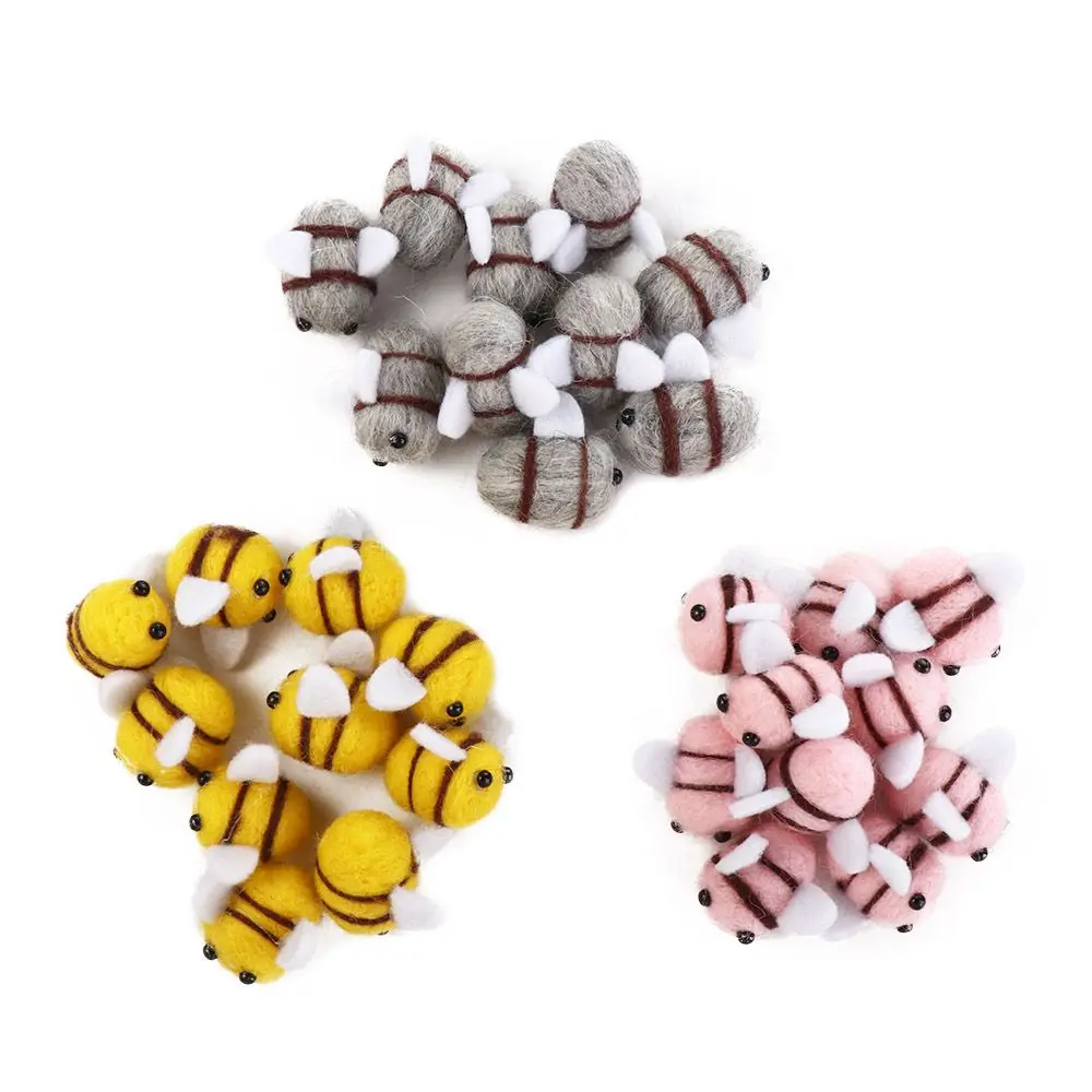 Scrapbooking Decoration Costume Accessories Baby Shower Nursery Wool Felt Plush Balls Ornament Toys Craft Bumble Bees